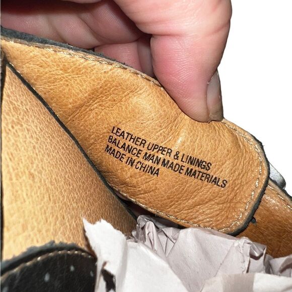 Born wedge sandal cris cross pebbles black leather size 8 - Picture 5 of 6